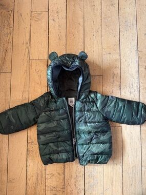 GAP Baby Hooded Jacket in Olive Green Camo